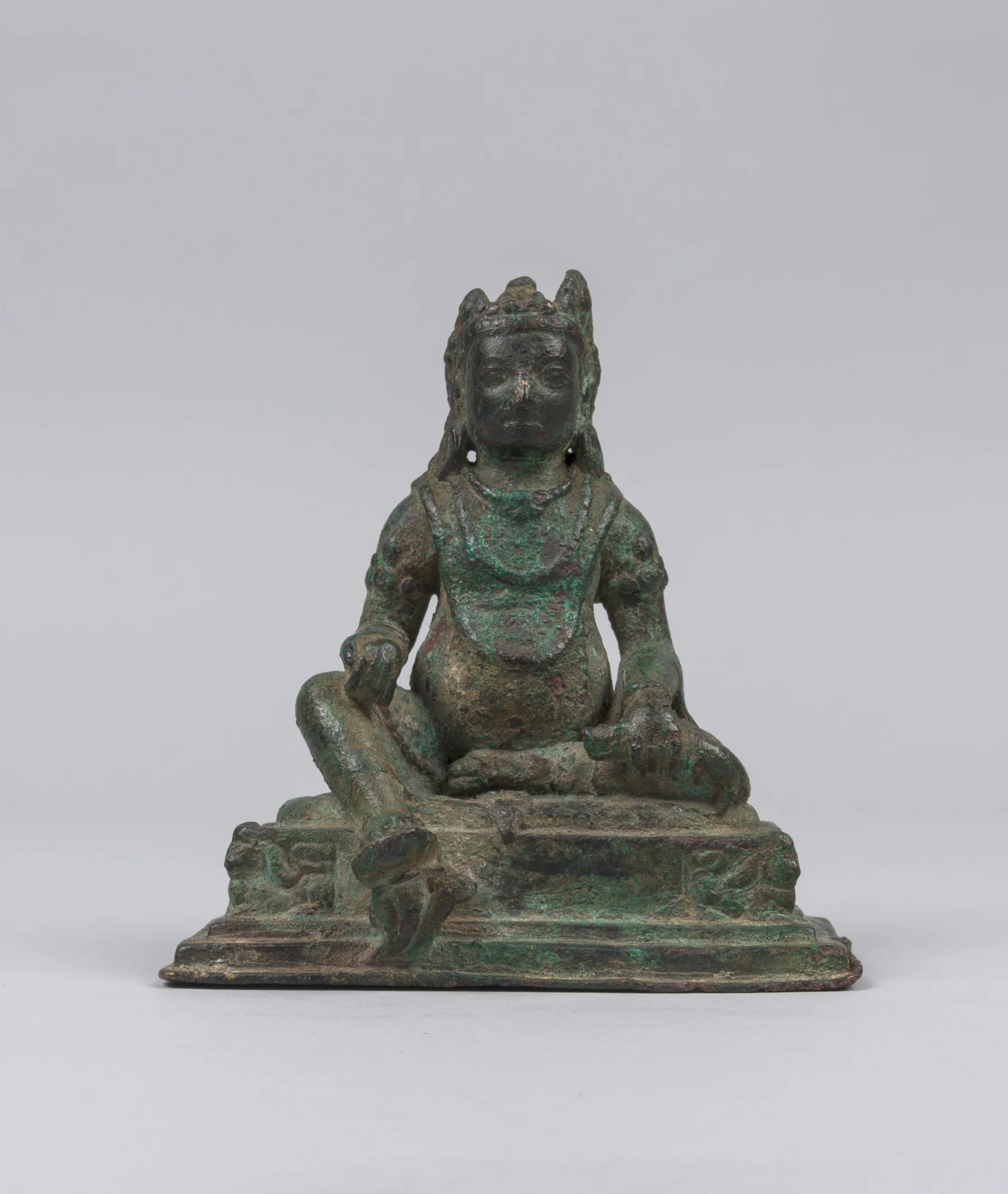Seated Jambhala bronze from the Kathmandu Valley, tenth century