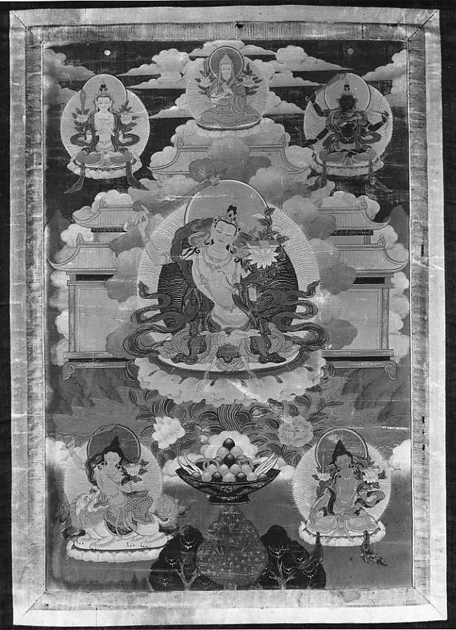 Manjushri in a Tibetan painting from the seventeenth or eighteenth century