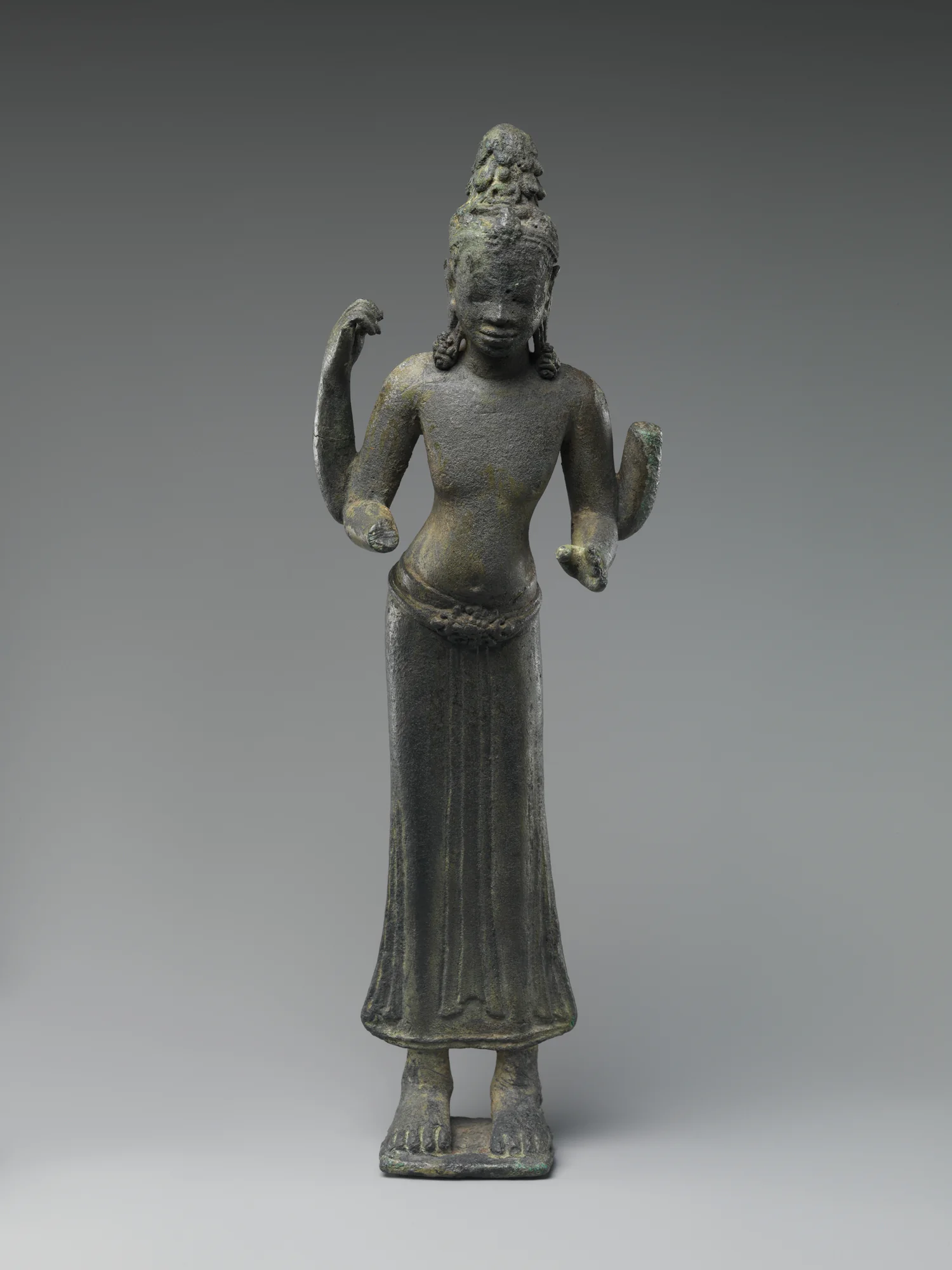 Four-Armed Avalokiteshvara, a bronze Buddhist sculpture from Peninsular Thailand