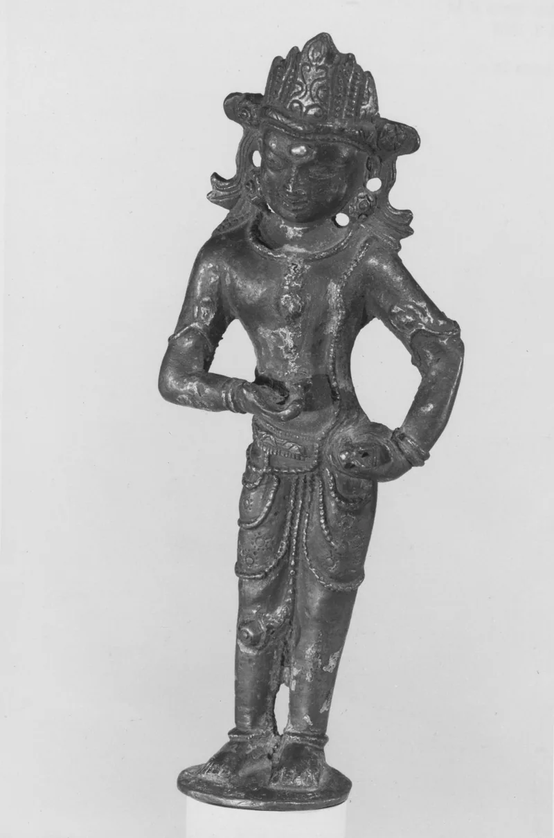Standing Vajrasattva in gilt bronze from Western Tibet