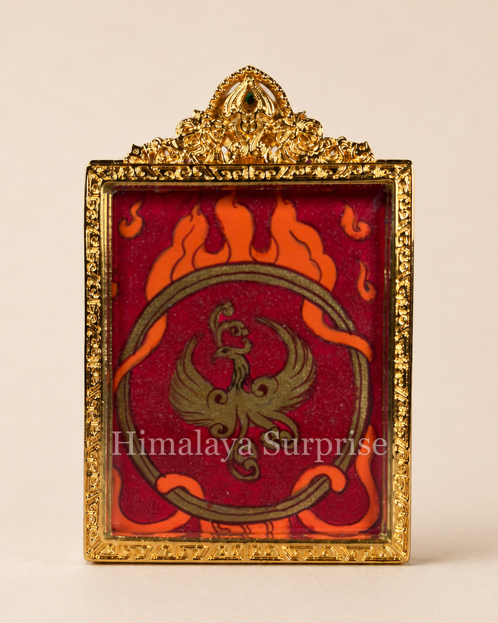 Vairocana Buddha Mini Thangka · Polychrome | reverse documentary view