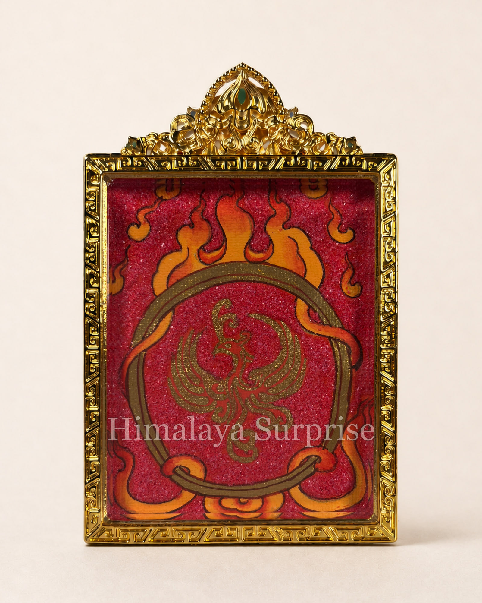 Vajrasattva Mini Thangka · Gold-Ground | reverse documentary view