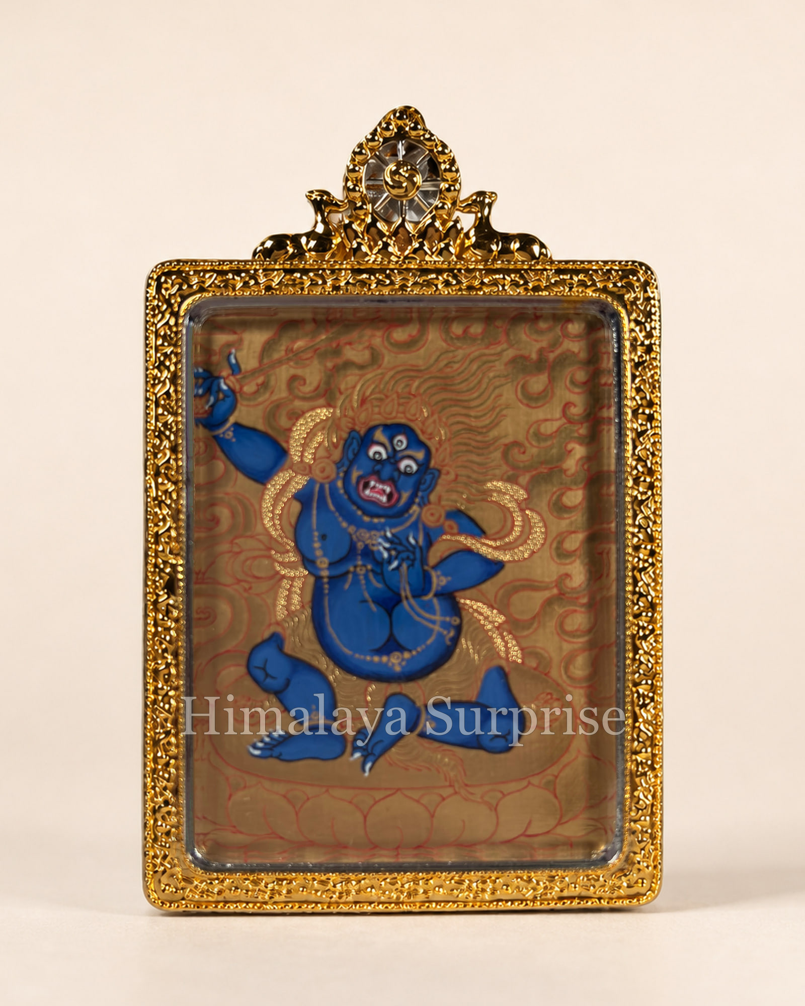 Acala Mini Thangka · Gold-Ground | front overall view