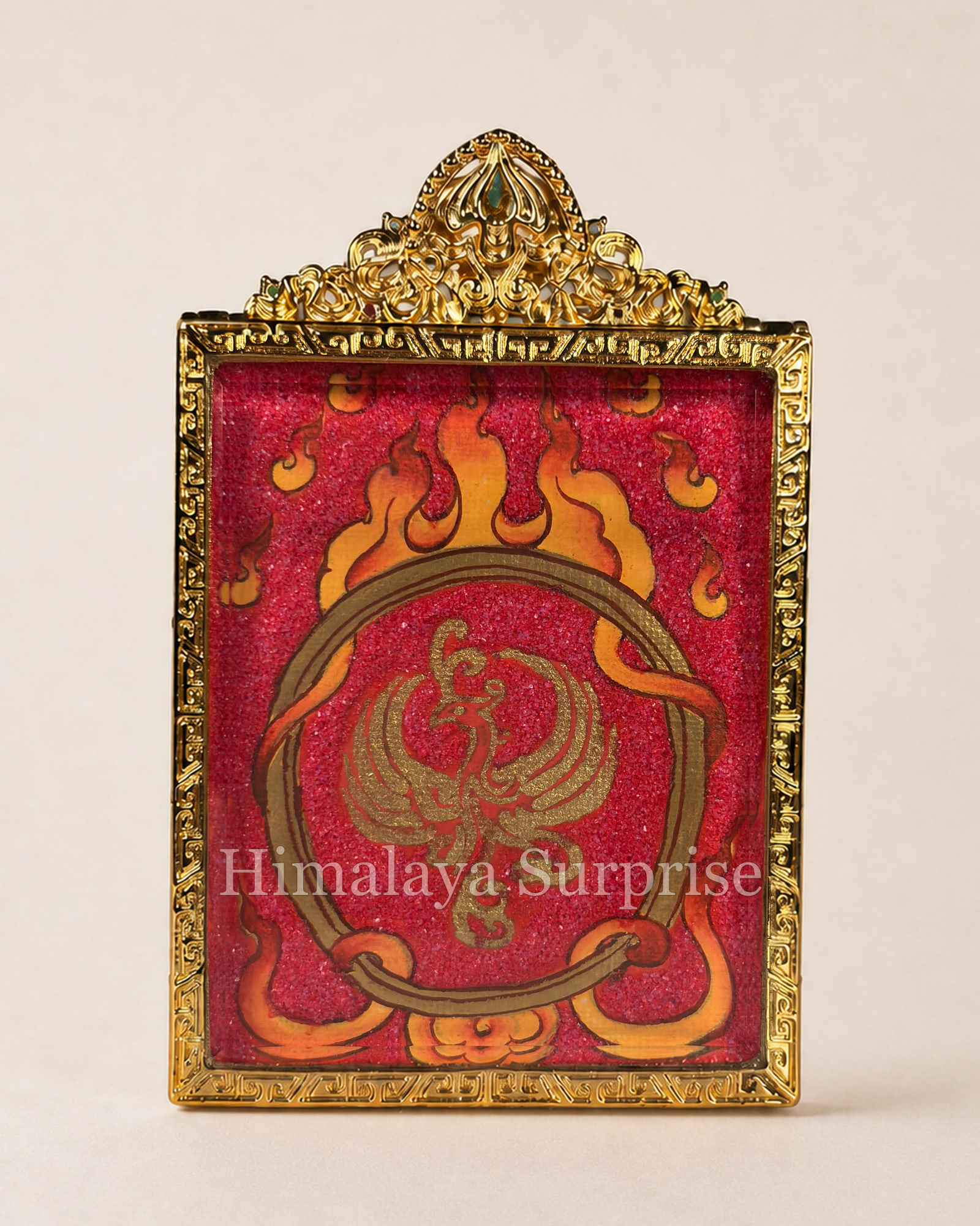 Vajrasattva Mini Thangka · Polychrome | reverse documentary view