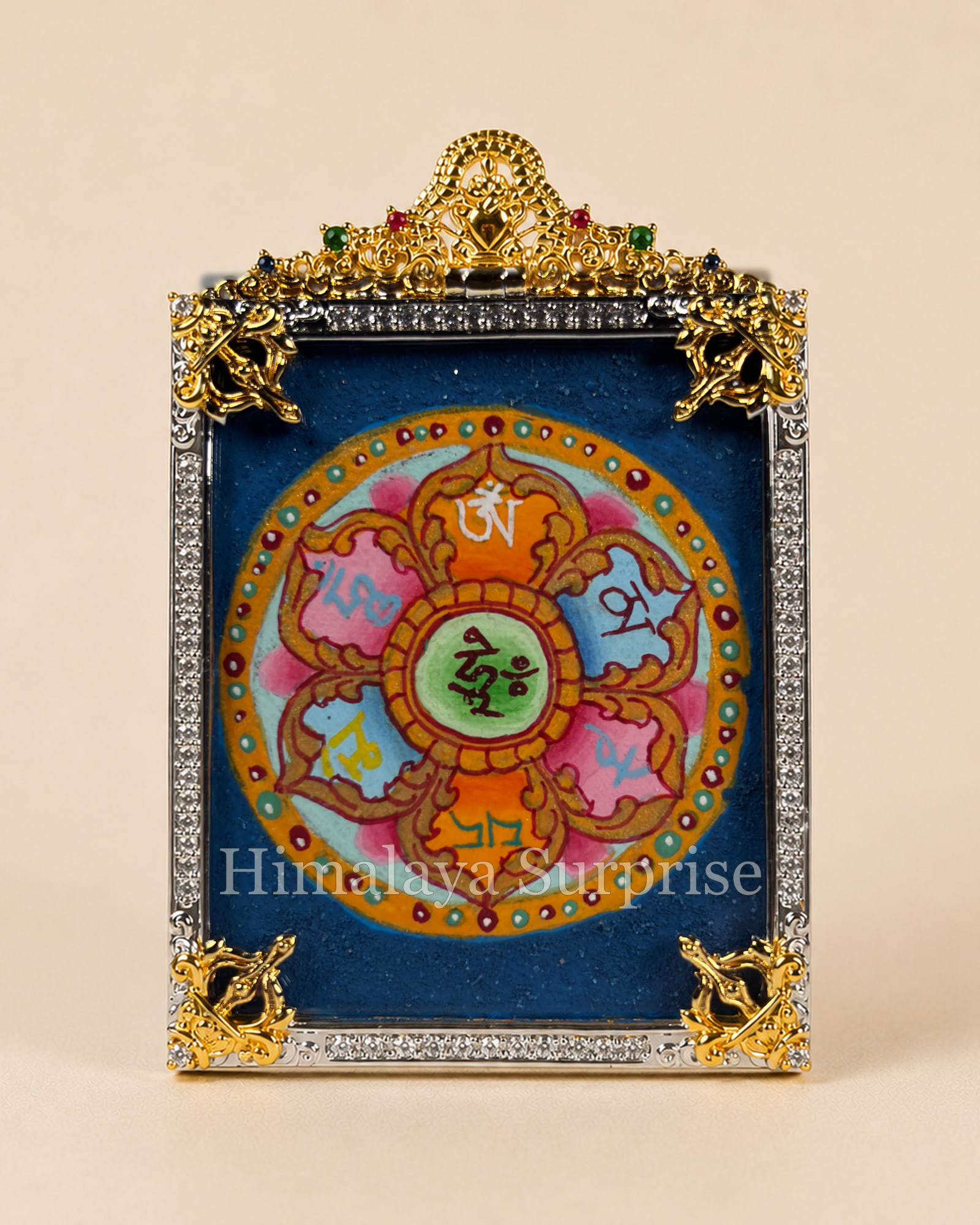 Mahasthamaprapta Mini Thangka · Gold-Ground | reverse documentary view